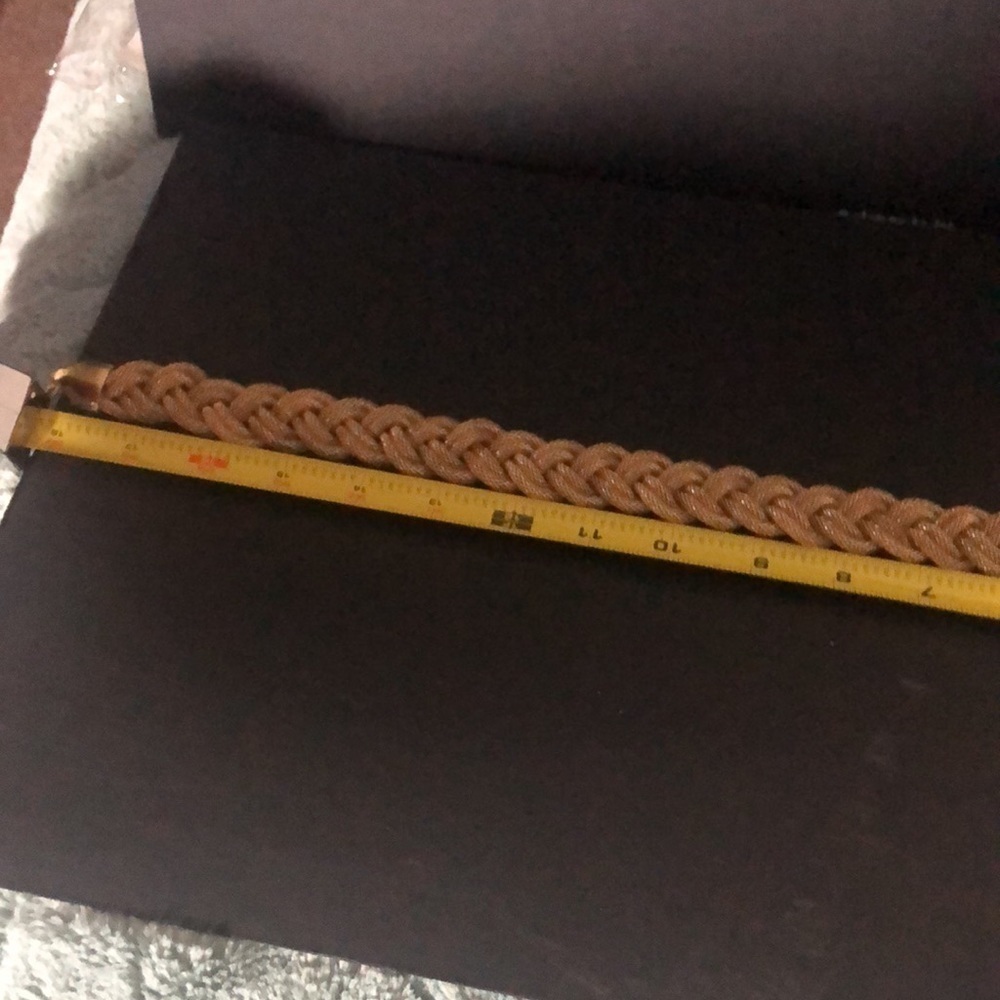 Talbots gold tone braided bulky chain necklace​ - Picture 9 of 9